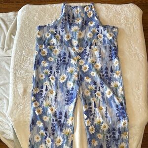 Amazon Blue Floral Jumpsuit